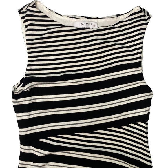 NWT Anthropologie Bailey B/W Striped Bodycon Dress - Picture 2 of 8